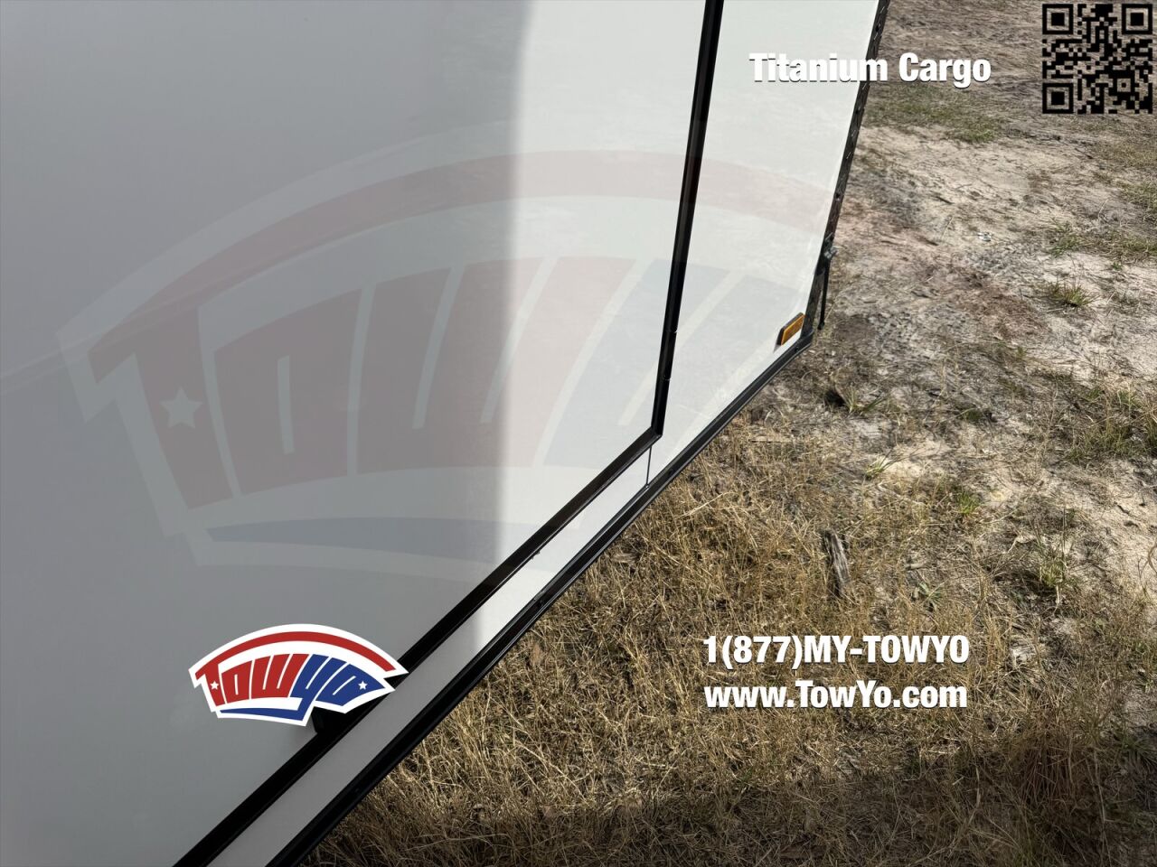 2026 Titanium 7x16 Cargo enclosed cargo trailer in white, photo 2