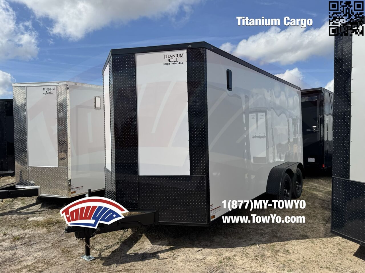 2026 Titanium 7x16 Cargo enclosed cargo trailer in white, photo 4