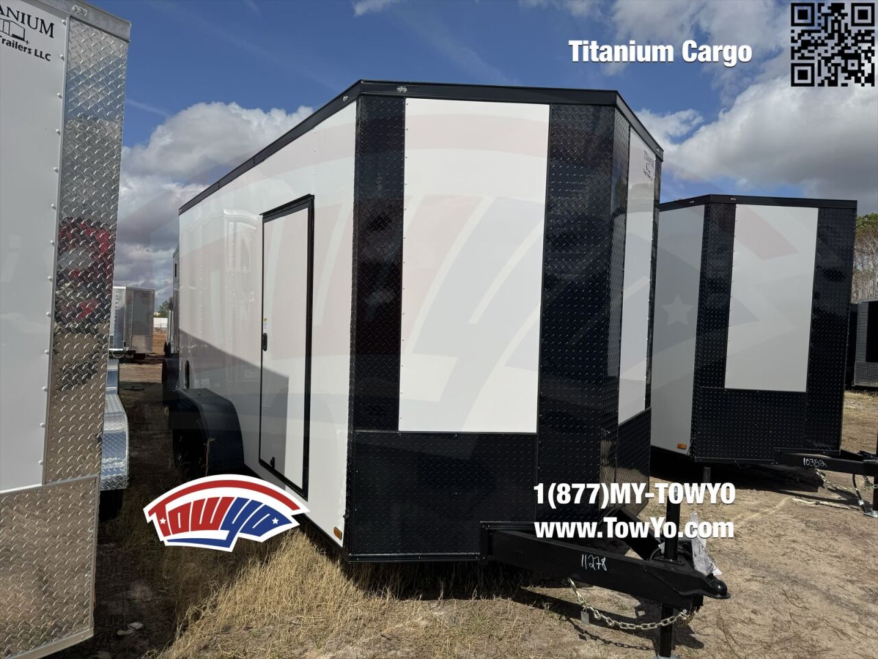 2026 Titanium 7x16 Cargo enclosed cargo trailer in white, photo 5