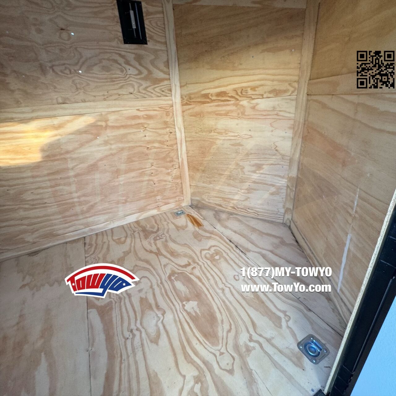 2026 TowYo 7x14 Cargo enclosed cargo trailer in black, photo 5