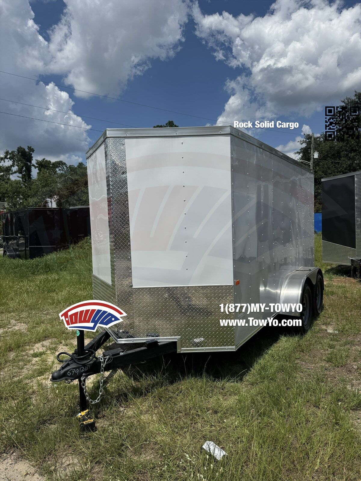 2026 Rock Solid 6x12 Enclosed Cargo trailer in white