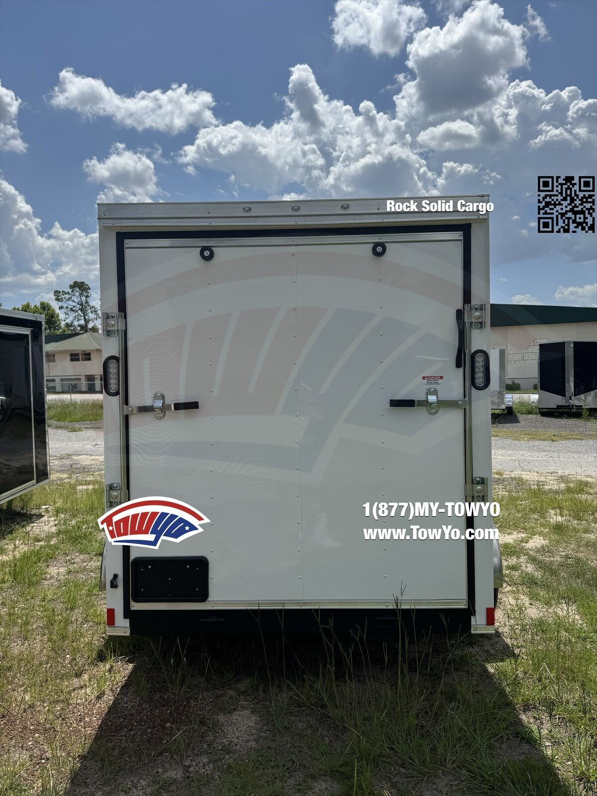 2026 Rock Solid 6x12 Enclosed Cargo trailer in white, photo 2