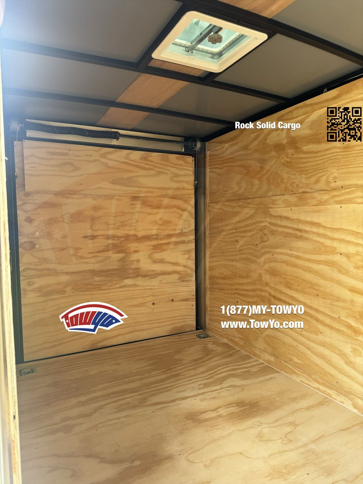 2026 Rock Solid 6x12 Enclosed Cargo trailer in white, photo 4